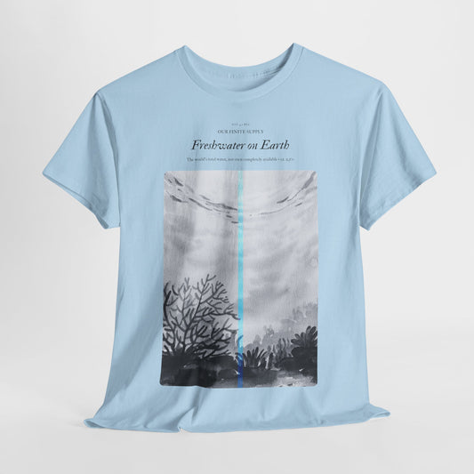 Freshwater on Earth - T-Shirt Awareness Design Unisex - 100% Baumwolle