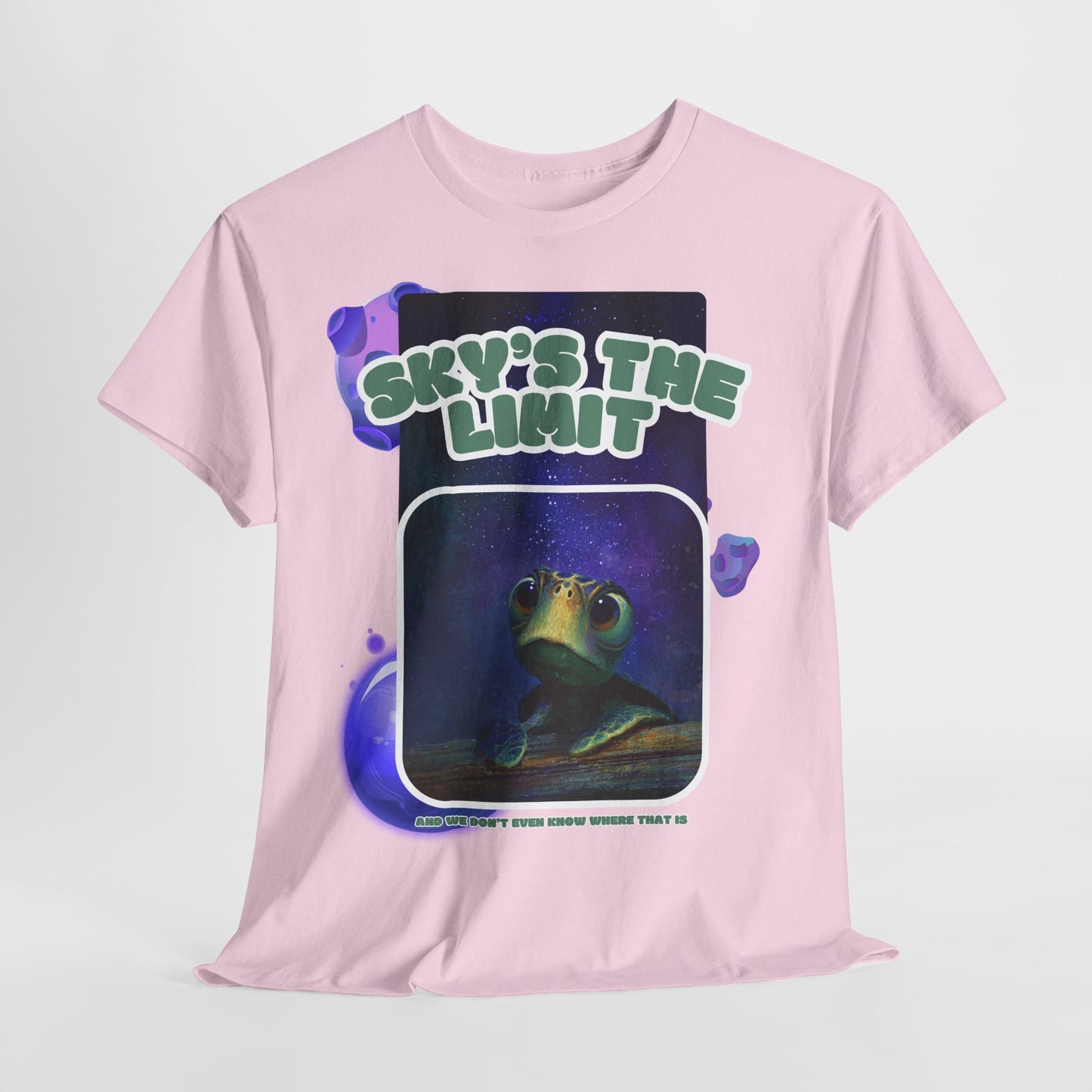 Sky's the limit turtle - T-Shirt Cute Inspirational Turtle