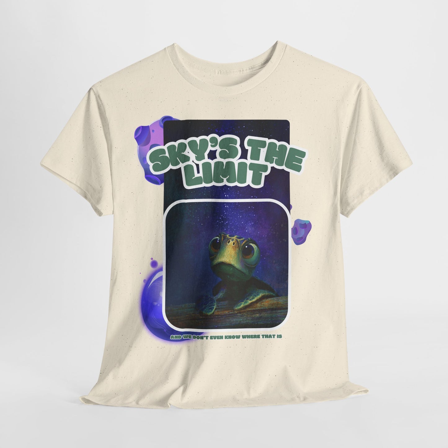 Sky's the limit turtle - T-Shirt Cute Inspirational Turtle