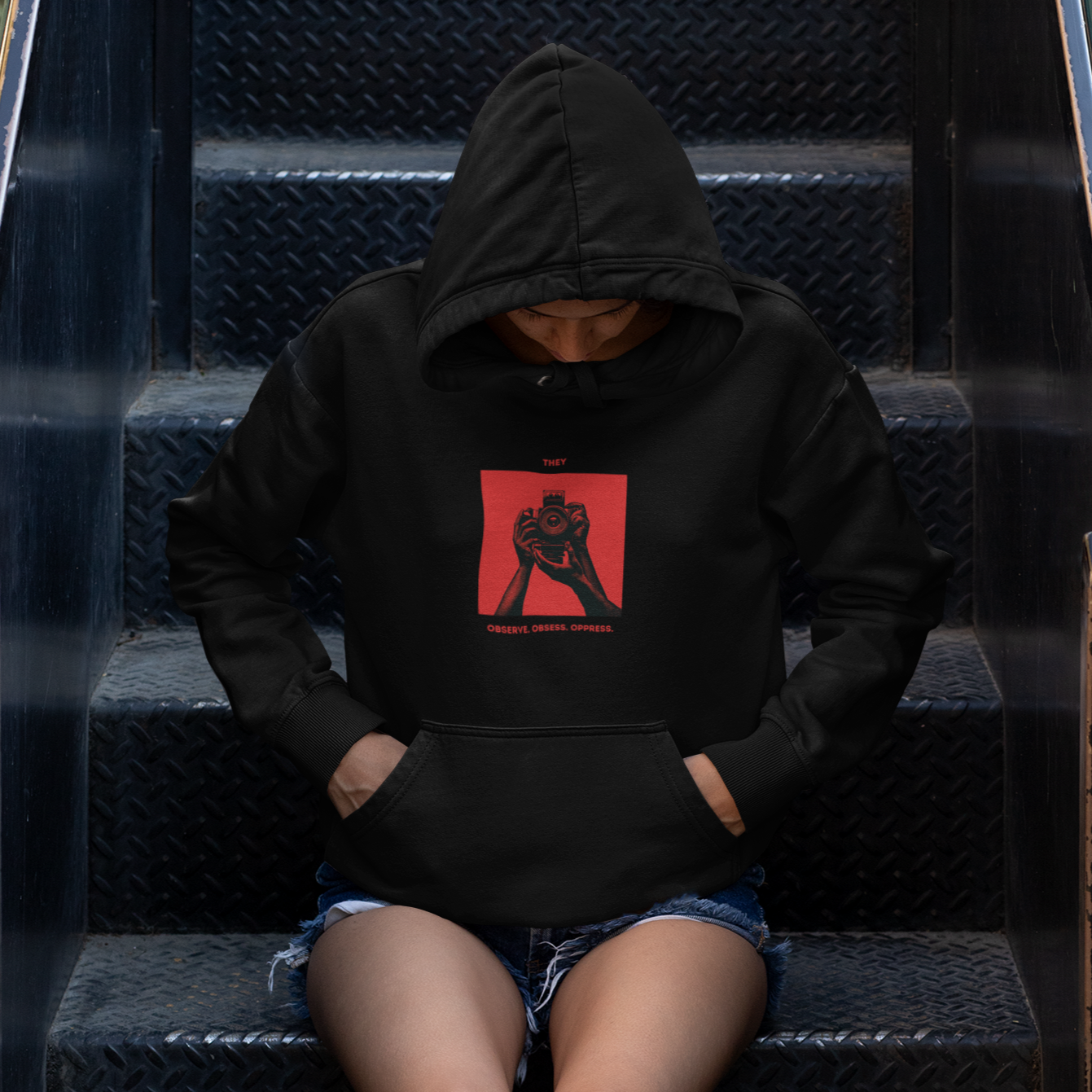 They - Observe, Obsess, Oppress - Unisex Softstyle Fleece Pullover - 80% Baumwolle