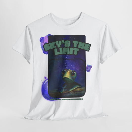 Sky's the limit turtle - T-Shirt Cute Inspirational Turtle - 100% Baumwolle