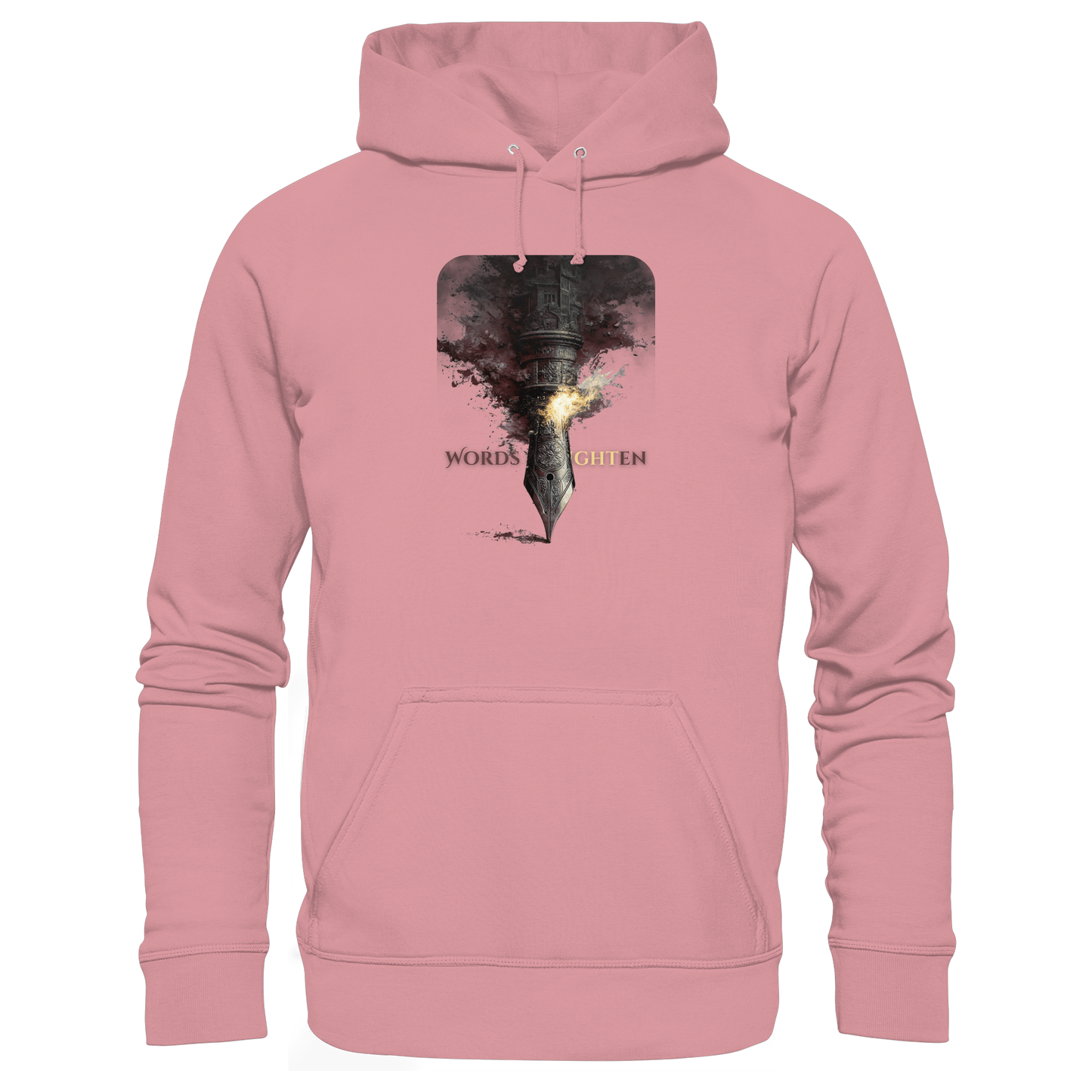 Never Stop Writing - Meaningful Hoodie Design - Bio-Baumwolle & Recyceltes Polyester - Organic Basic Hoodie