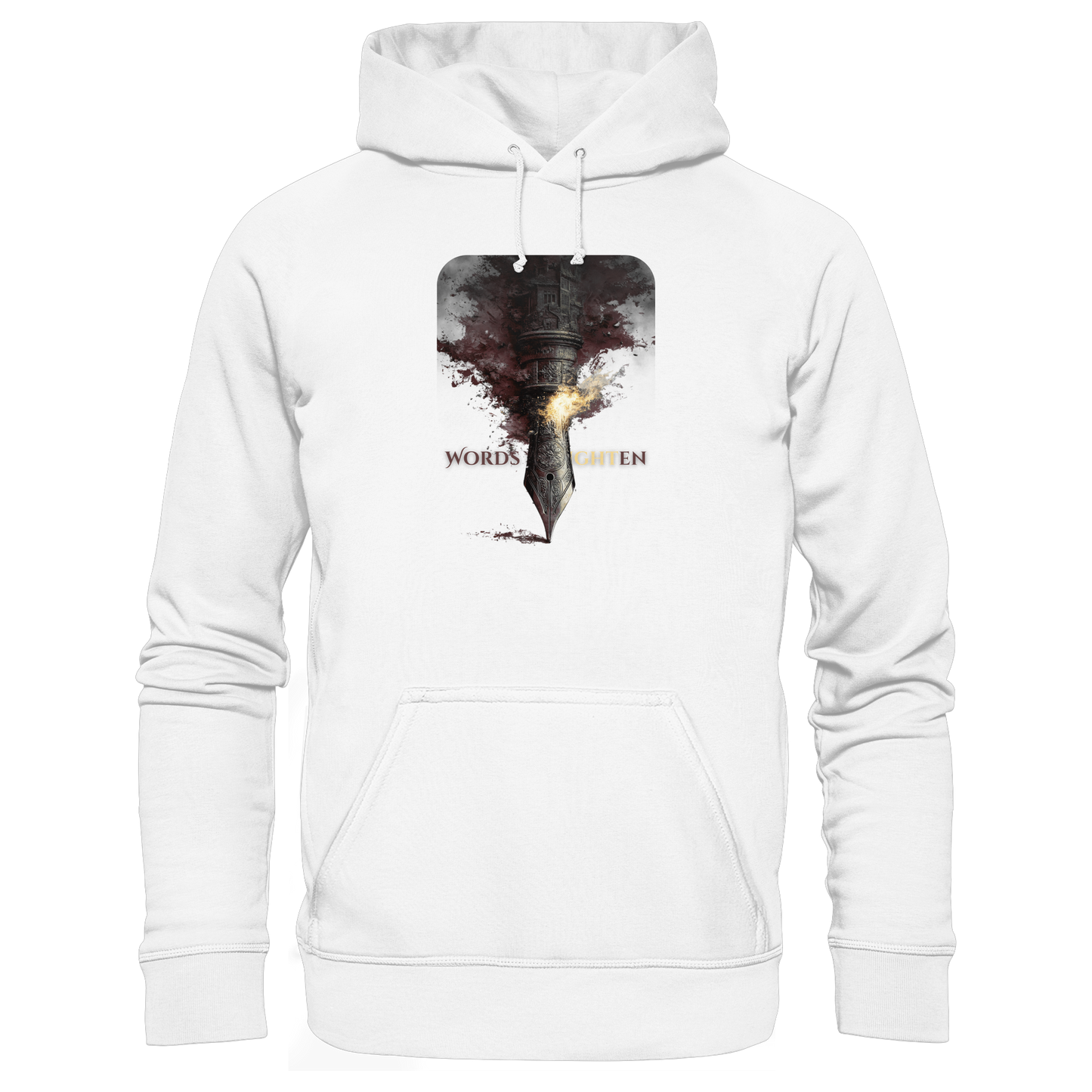 Never Stop Writing - Meaningful Hoodie Design - Bio-Baumwolle & Recyceltes Polyester - Organic Basic Hoodie