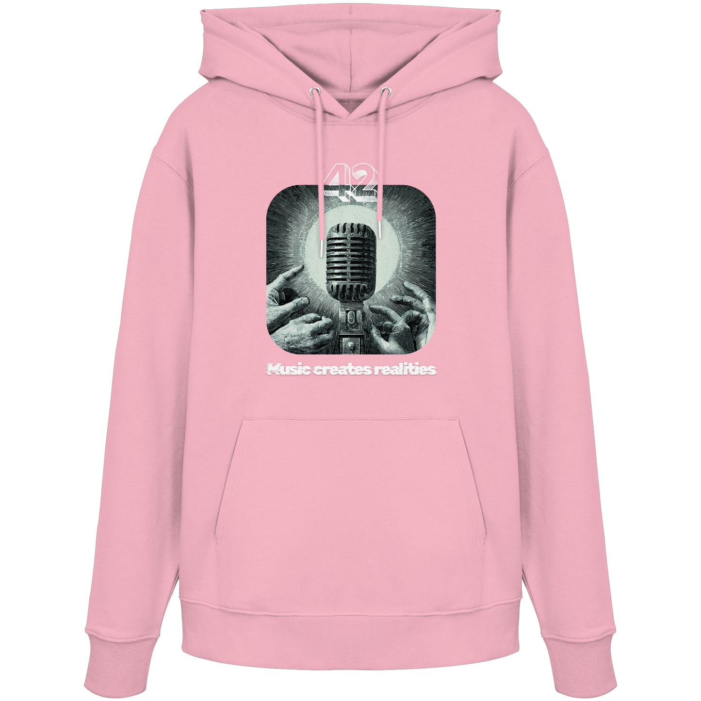 42 Mikrofon - Artistic Designer Hoodie - 100% Bio-Baumwolle