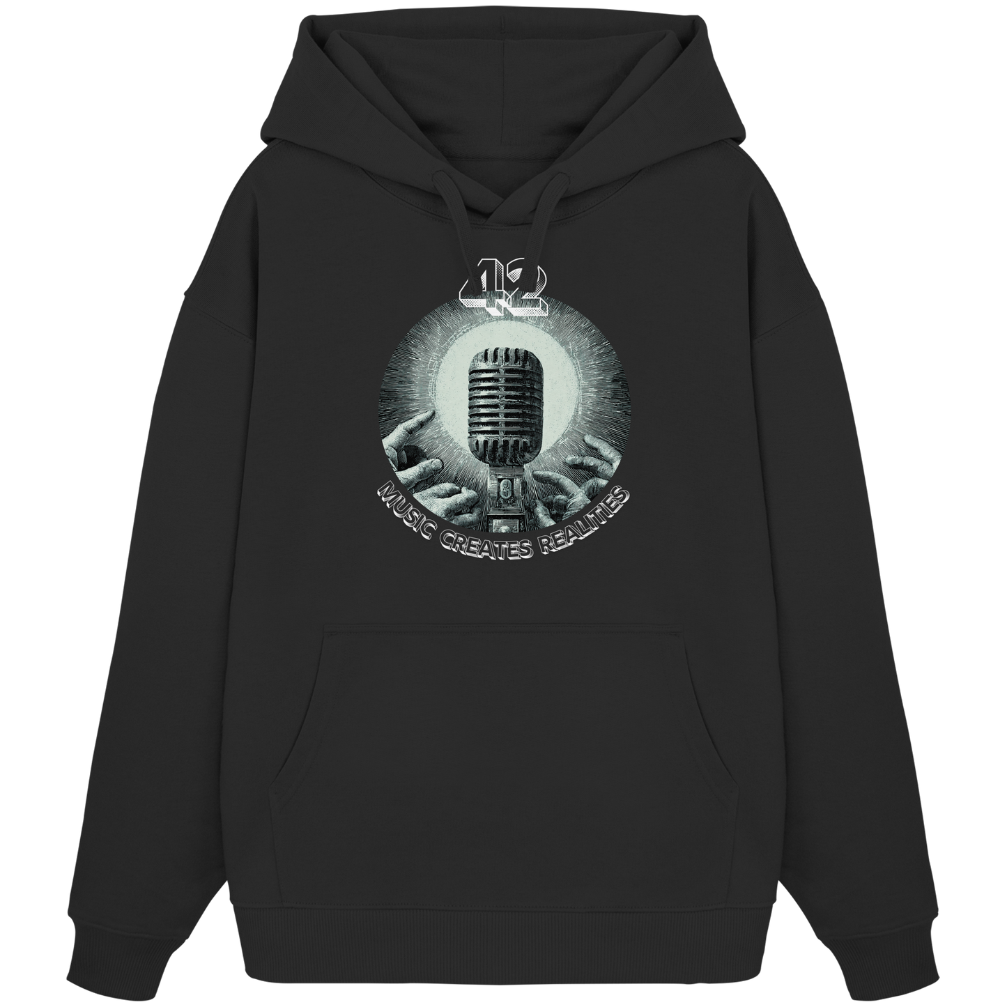 Music Creates Realities - Designer Hoodie Oversized - 100% Bio-Baumwolle