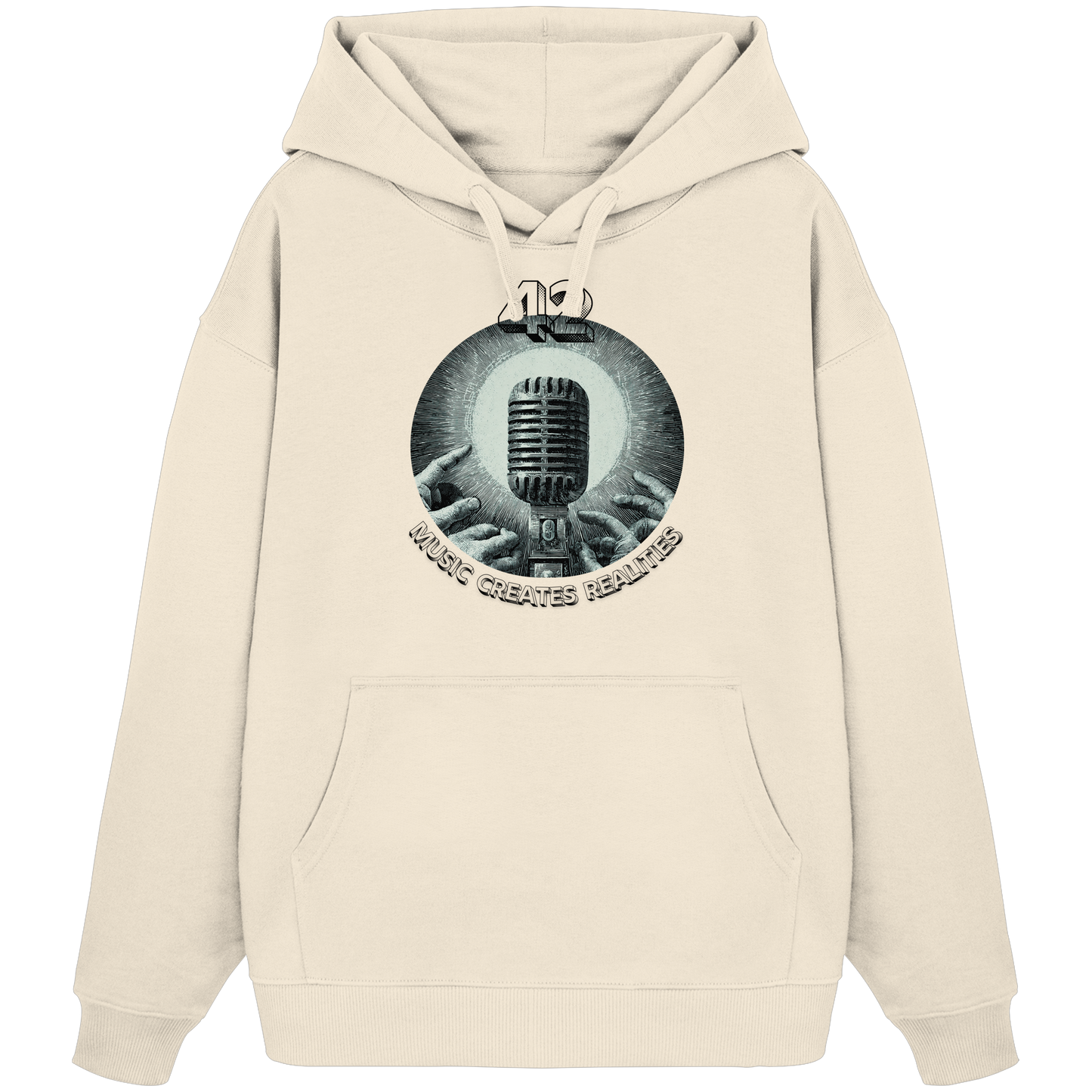 Music Creates Realities - Designer Hoodie Oversized - 100% Bio-Baumwolle