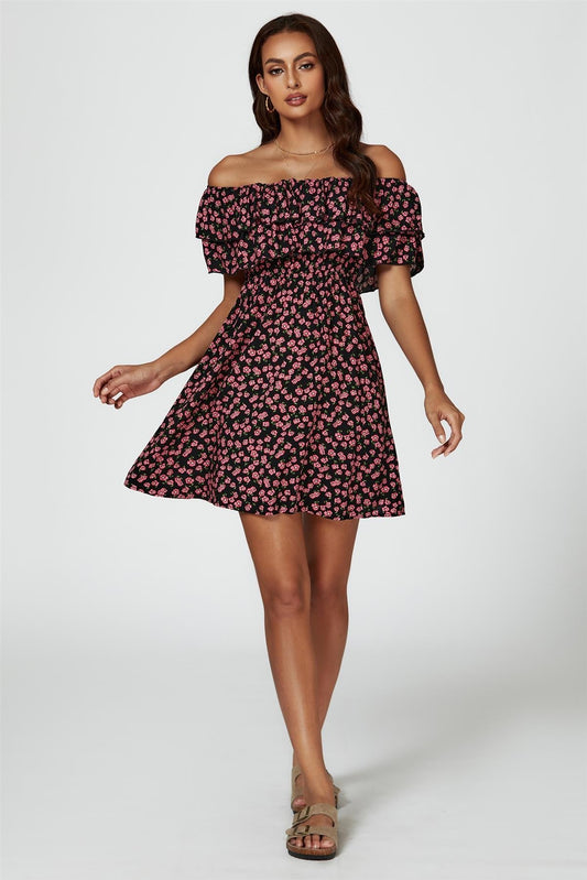 Dolce Vita Carmen Minikleid mit Blümchen
