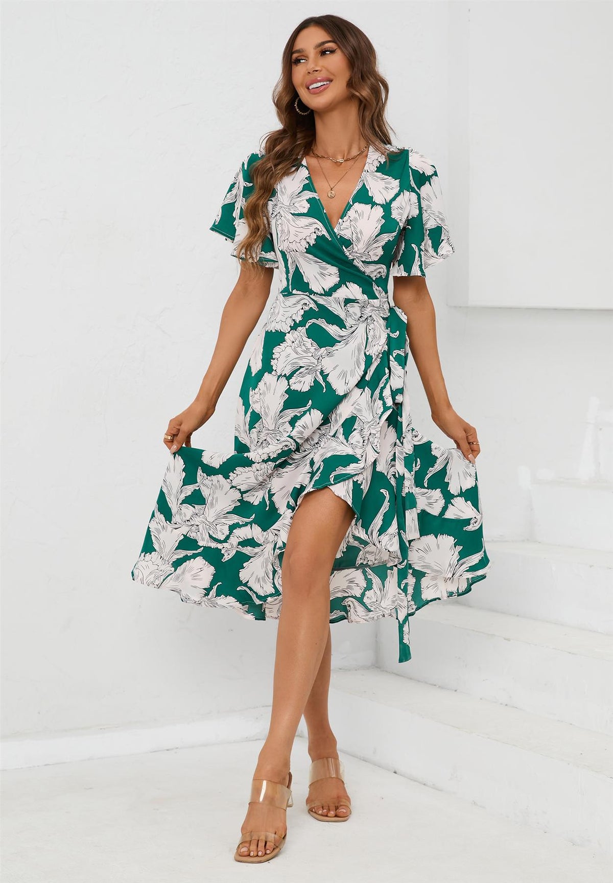 Botanica Wichelkleid Grün/Weiß