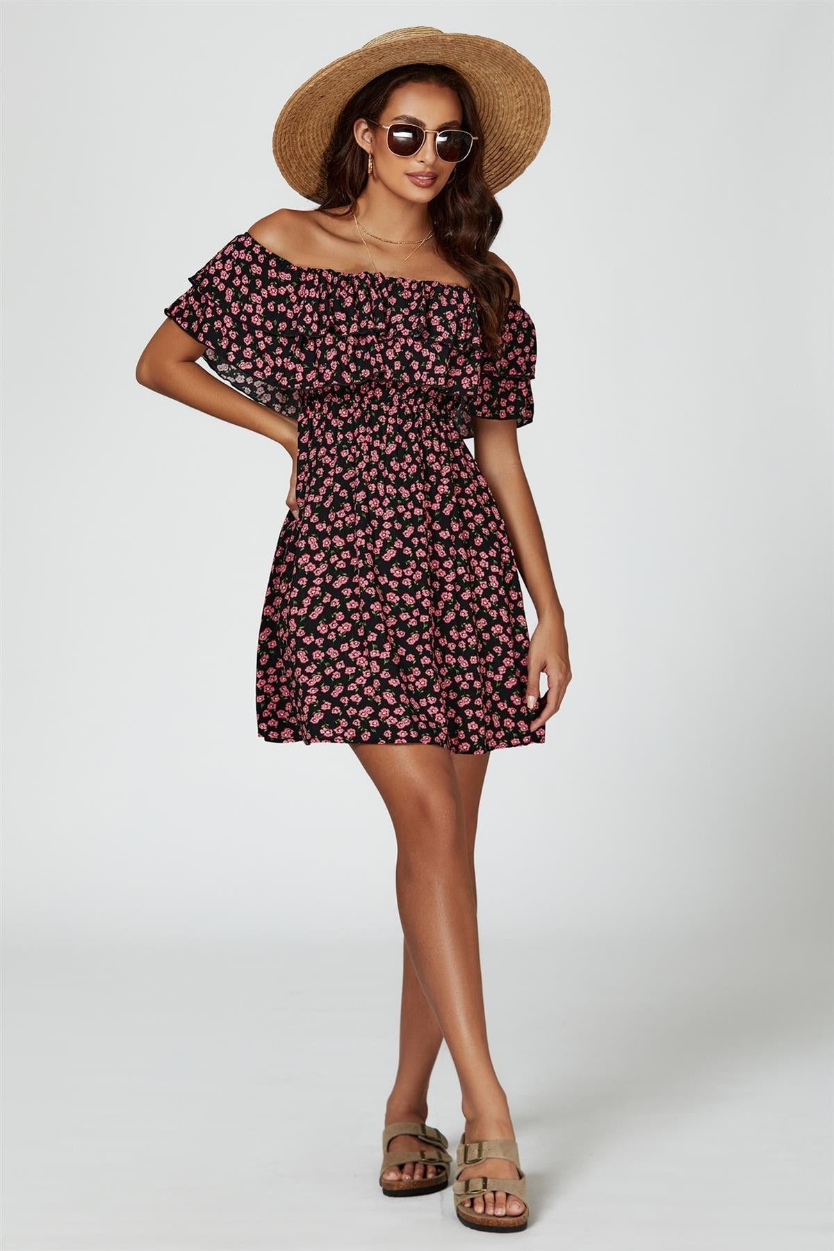 Dolce Vita Carmen Minikleid mit Blümchen