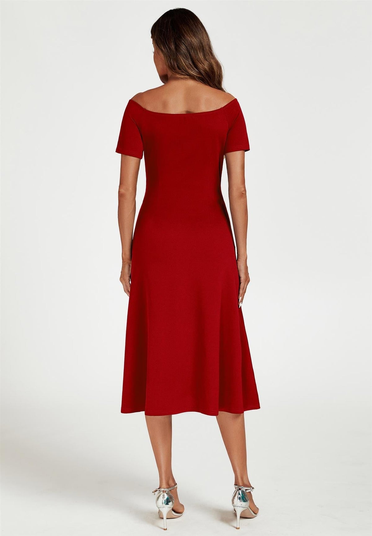Rubin Carmen Midikleid mit Schleife