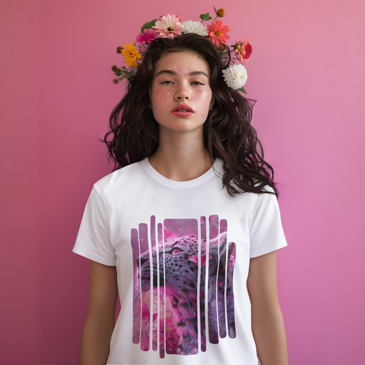Mystic Leopard T-Shirt - Wild Pink Art
