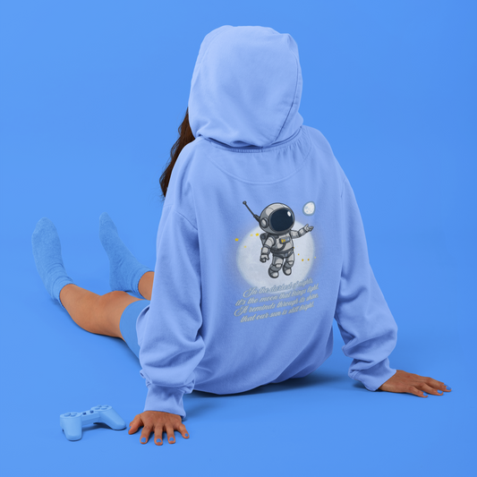 Astronauten Pulli - Inspirational Moon Quote - 85% Bio-Baumwolle Hoodie
