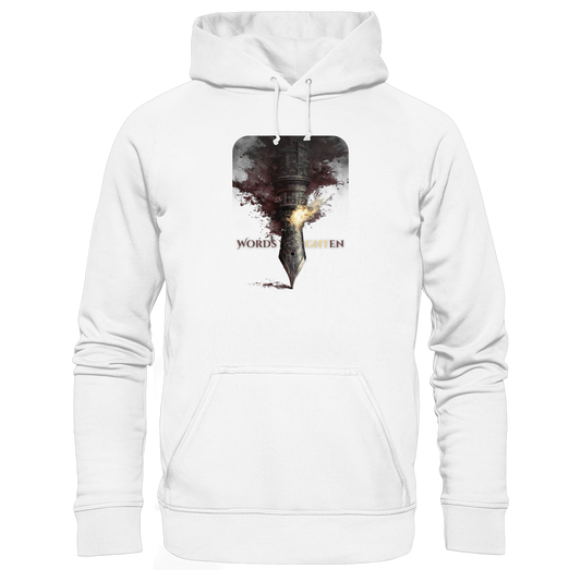 Never Stop Writing - Meaningful Hoodie Design - Bio-Baumwolle & Recyceltes Polyester  - Organic Basic Hoodie