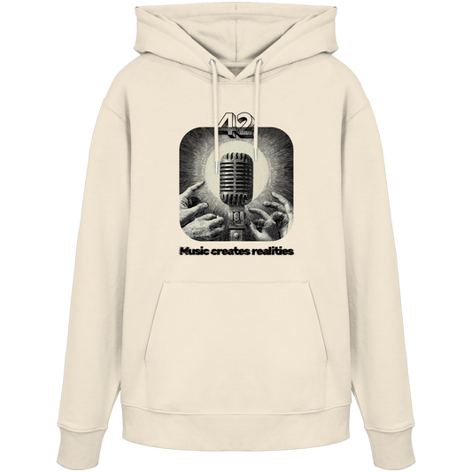 42 Mikrofon - Artistic Designer Hoodie - 100% Bio-Baumwolle