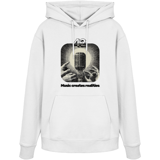 42 Mikrofon - Artistic Designer Hoodie - 100% Bio-Baumwolle