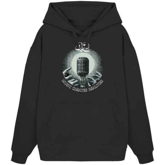 Music Creates Realities - Designer Hoodie Oversized - 100% Bio-Baumwolle